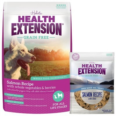 Health Extension Health Extension Salmon Recipe Dry Food + Oven Baked Salmon Recipe with Kale Dog Treats