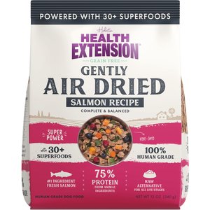 Health Extension Salmon Recipe Non-GMO Air-Dried Dog Food, 12-oz bag