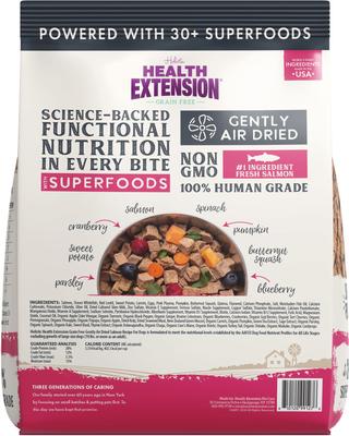 Show full view: Health Extension Salmon Recipe Non-GMO Air-Dried Dog Food, 12-oz bag slide 3 of 11