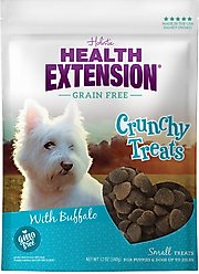 Health Extension Small Buffalo Heart Shaped Grain-Free Crunchy Dog Treats, 12-oz bag
