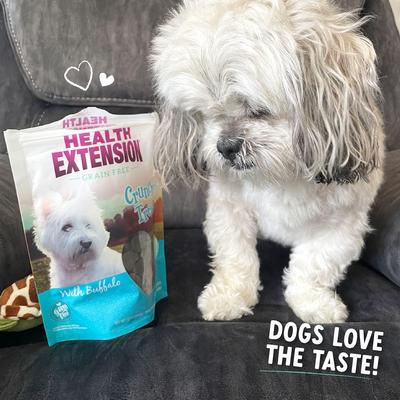 Show full view: Health Extension Small Buffalo Heart Shaped Grain-Free Crunchy Dog Treats, 12-oz bag slide 8 of 10