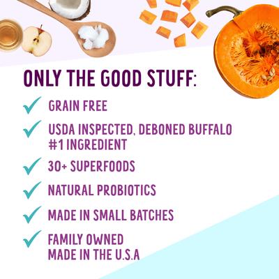 Show full view: Health Extension Small Buffalo Heart Shaped Grain-Free Crunchy Dog Treats, 12-oz bag slide 9 of 10