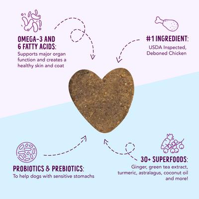 Show full view: Health Extension Small Heart-Shaped Dog Treats, 12-oz bag slide 6 of 12