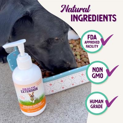 Show full view: Health Extension Stress Relief Dog Supplement, 8-fl oz bottle slide 6 of 9
