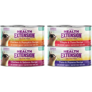 Health Extension Variety Pack Grain-Free Canned Cat Food, 2.8-oz, case of 24