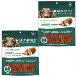 Healthfuls Chicken Jerky with Glucosamine & Chondroitin Dog Treats, 16-oz bag, bundle of 2