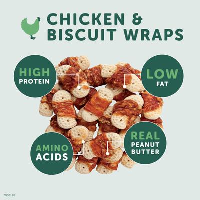 Show full view: Healthfuls Chicken & Peanut Butter Biscuit Wraps Dog Treats, 16-oz bag slide 5 of 10