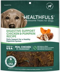 Healthfuls Digestive Support Chicken & Pumpkin Recipe Dog Treats, 12-oz bag
