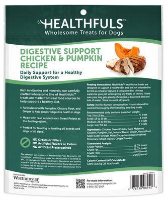 Show full view: Healthfuls Digestive Support Chicken & Pumpkin Recipe Dog Treats, 12-oz bag slide 3 of 10
