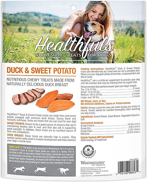 Healthfuls Duck & Sweet Potato Jerky Dog Treats
