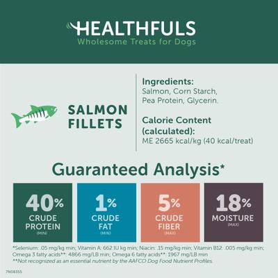 Healthfuls Salmon Fillets Dog Treats, 3.5-oz bag