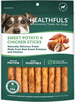 HEALTHFULS Sweet Potato Chicken Sticks Dog Treats, 5-oz bag
