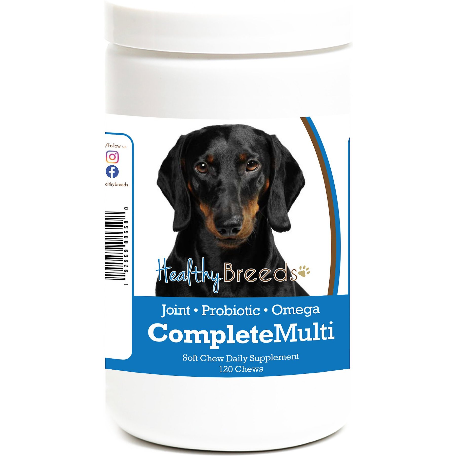 Healthy Breeds All In One Multivitamin Soft Chews Dog Supplement, 120 count