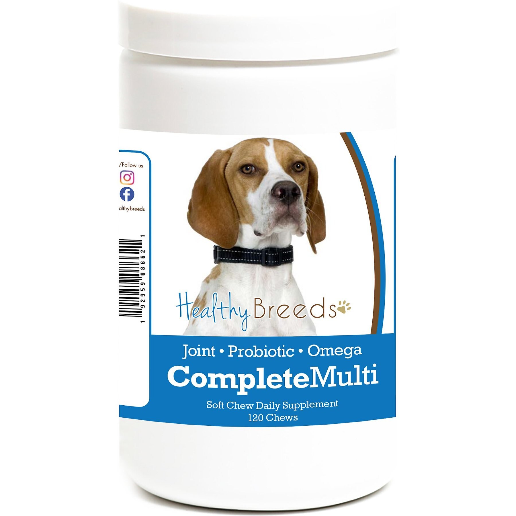 Healthy Breeds All In One Multivitamin Soft Chews Dog Supplement, 120 count