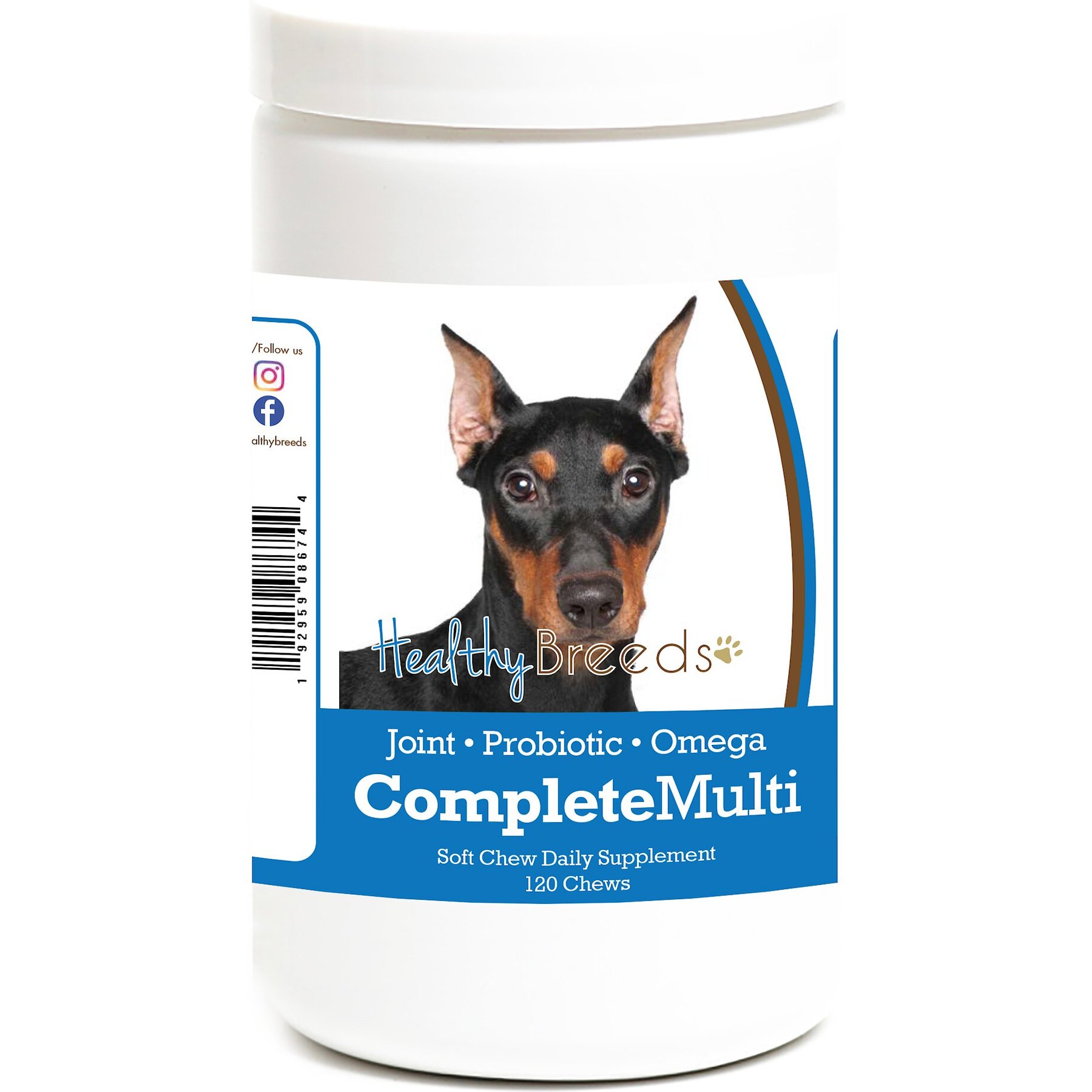 Healthy Breeds All In One Multivitamin Soft Chews Dog Supplement, 120 count