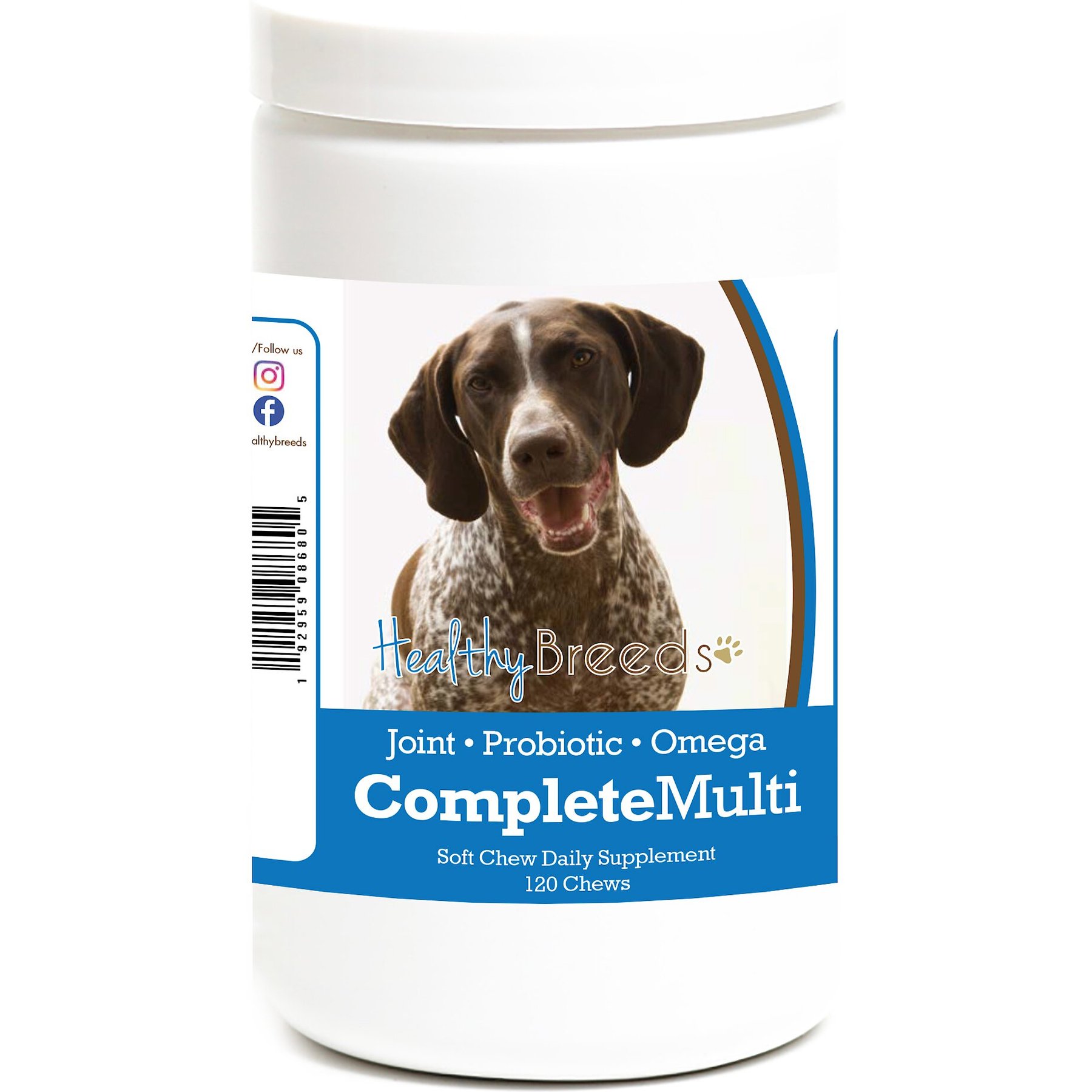 Healthy Breeds All In One Multivitamin Soft Chews Dog Supplement, 120 count