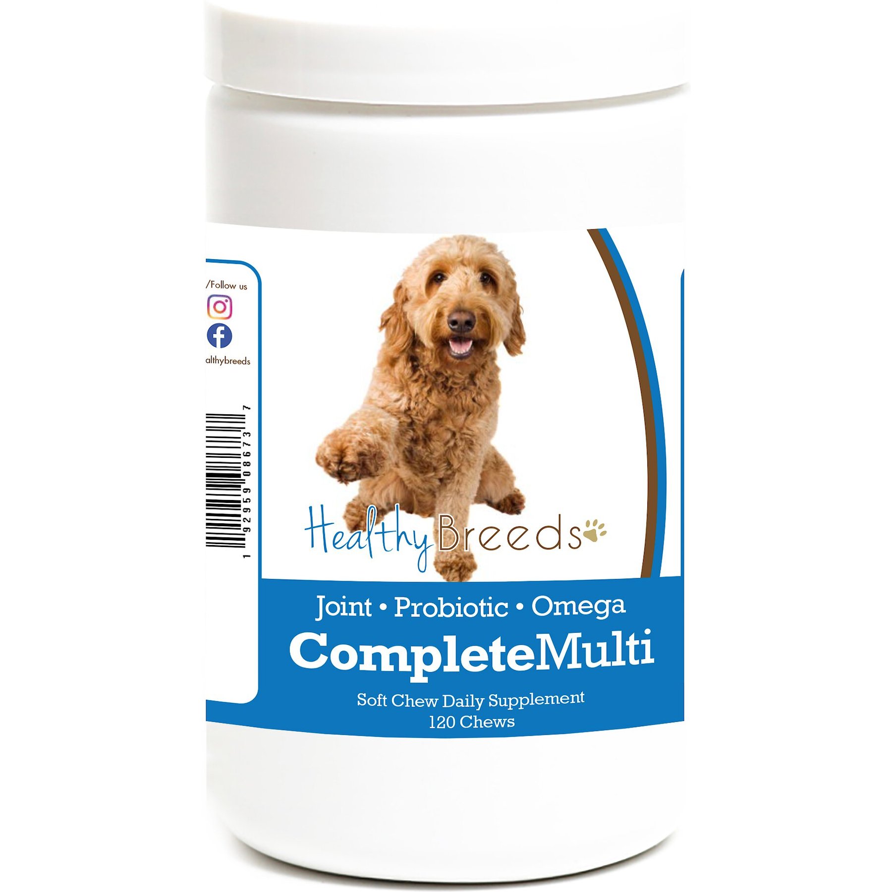 Healthy Breeds All In One Multivitamin Soft Chews Dog Supplement, 120 count