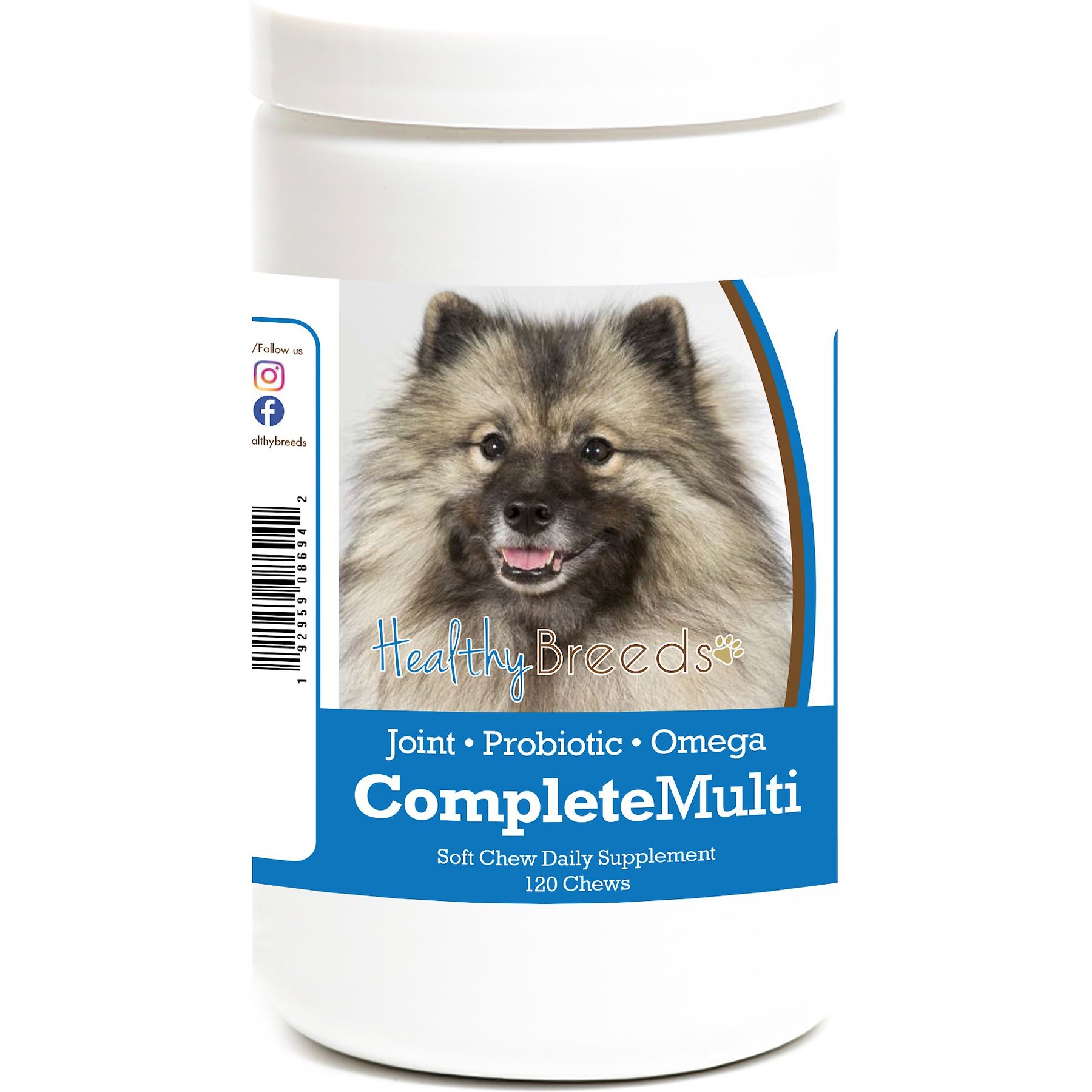 Healthy Breeds All In One Multivitamin Soft Chews Dog Supplement, 120 count