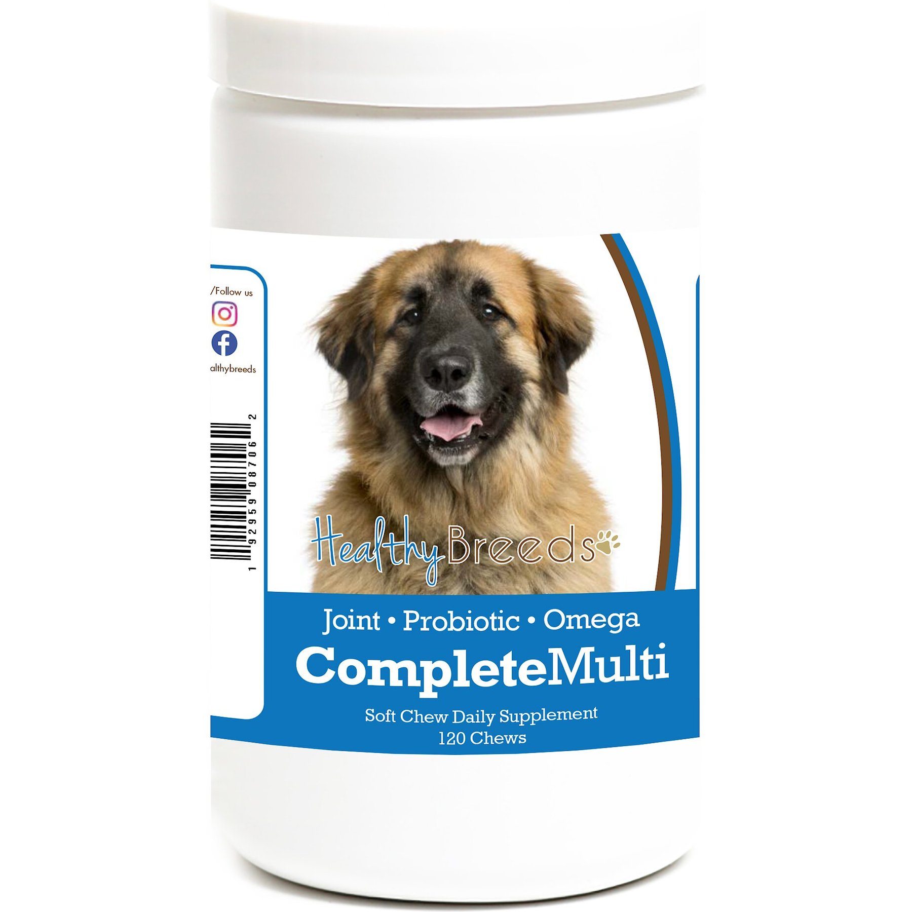 Healthy Breeds All In One Multivitamin Soft Chews Dog Supplement, 120 count