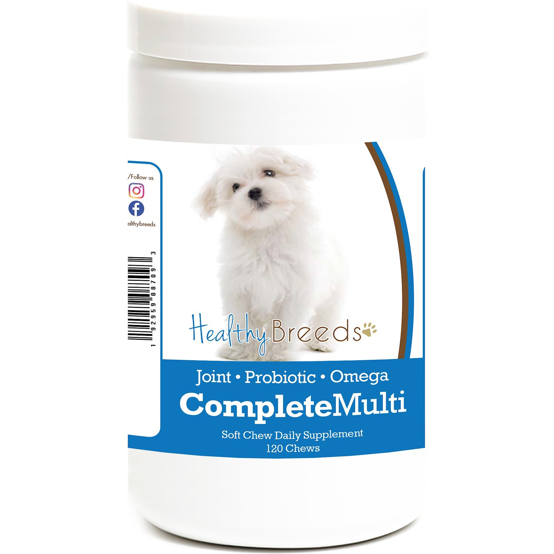 Healthy Breeds All In One Multivitamin Soft Chews Dog Supplement, 120 count