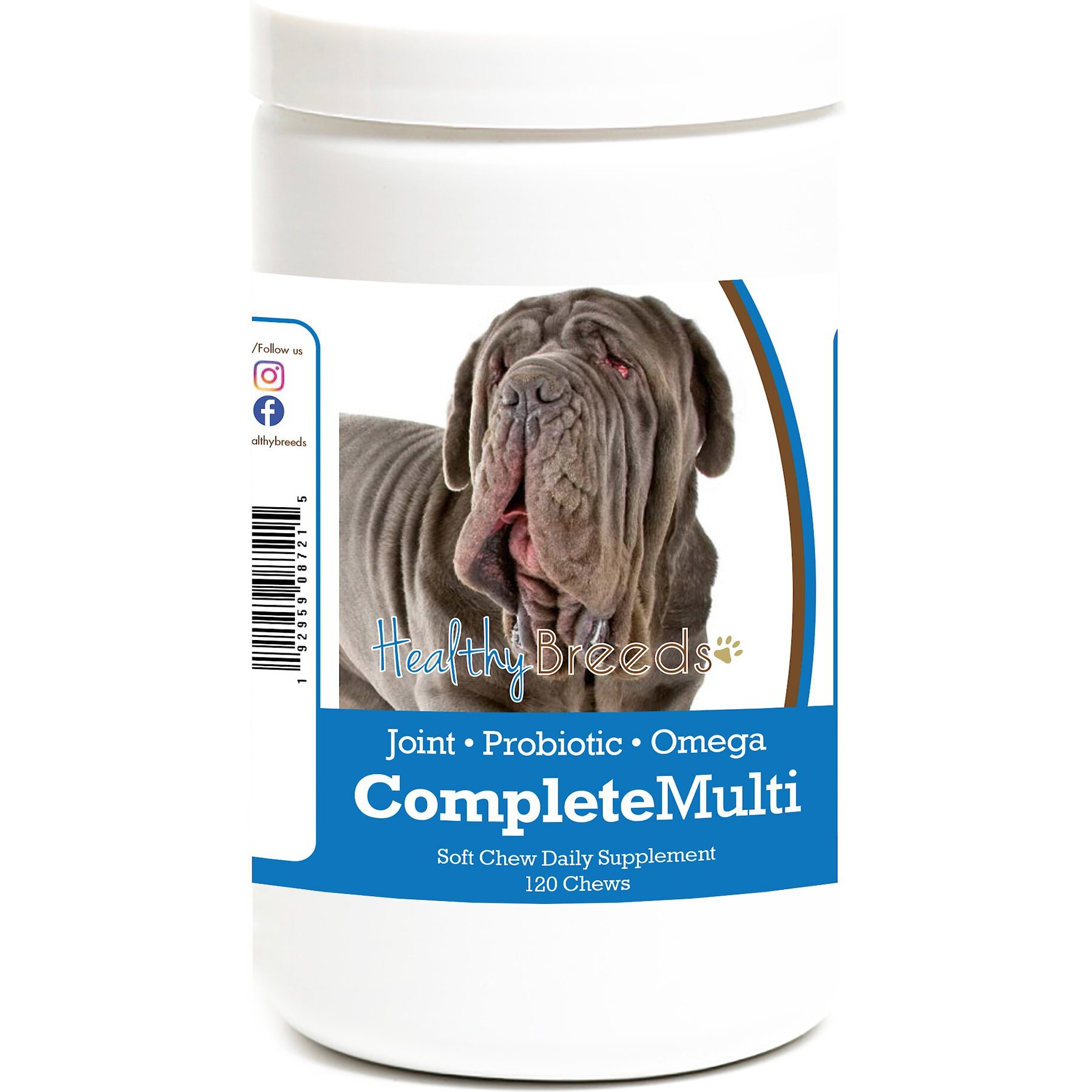 Healthy Breeds All In One Multivitamin Soft Chews Dog Supplement, 120 count