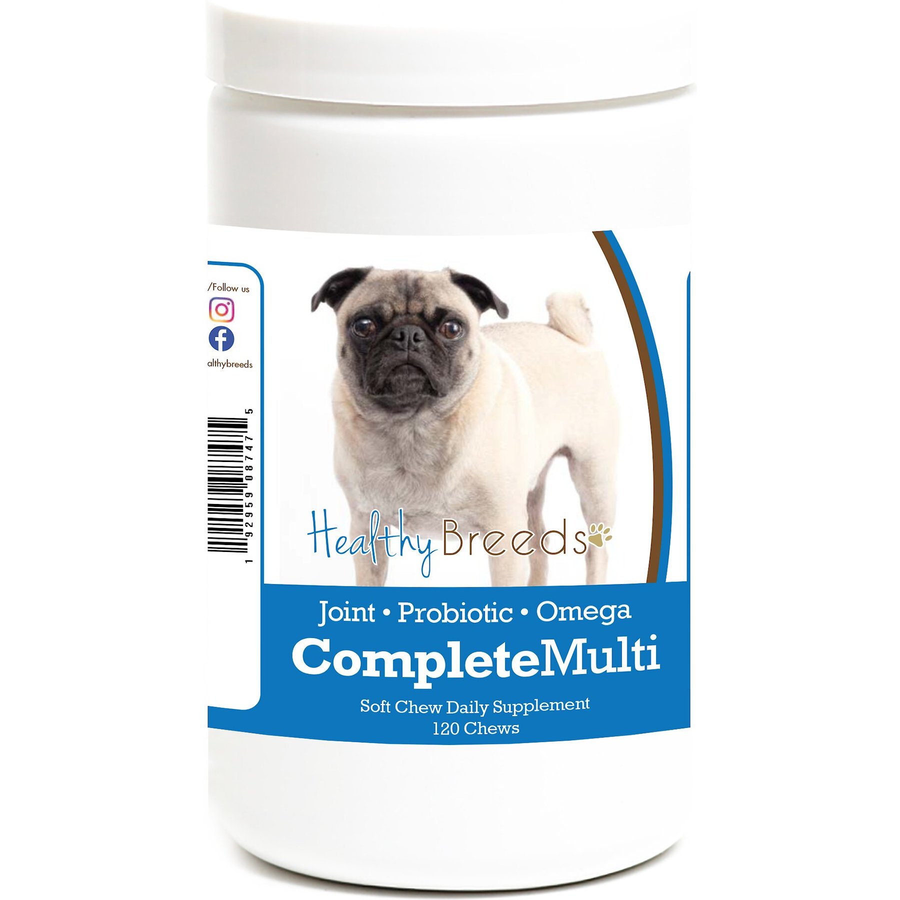 Healthy Breeds All In One Multivitamin Soft Chews Dog Supplement, 120 count