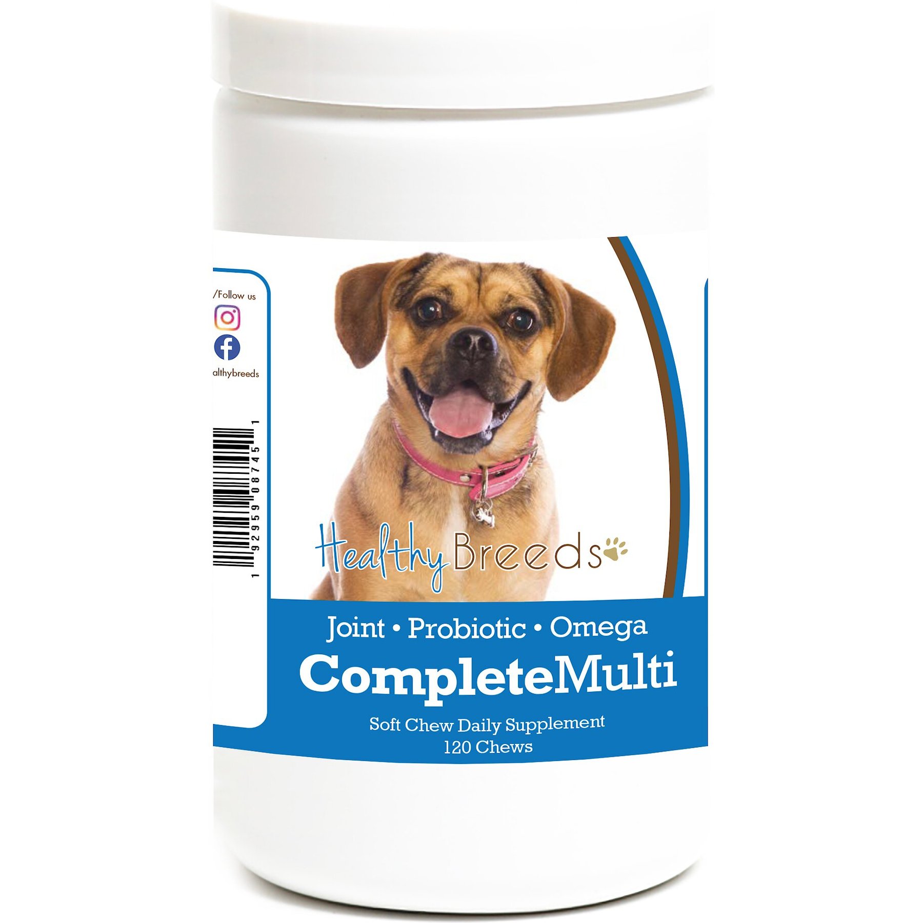 Healthy Breeds All In One Multivitamin Soft Chews Dog Supplement, 120 count