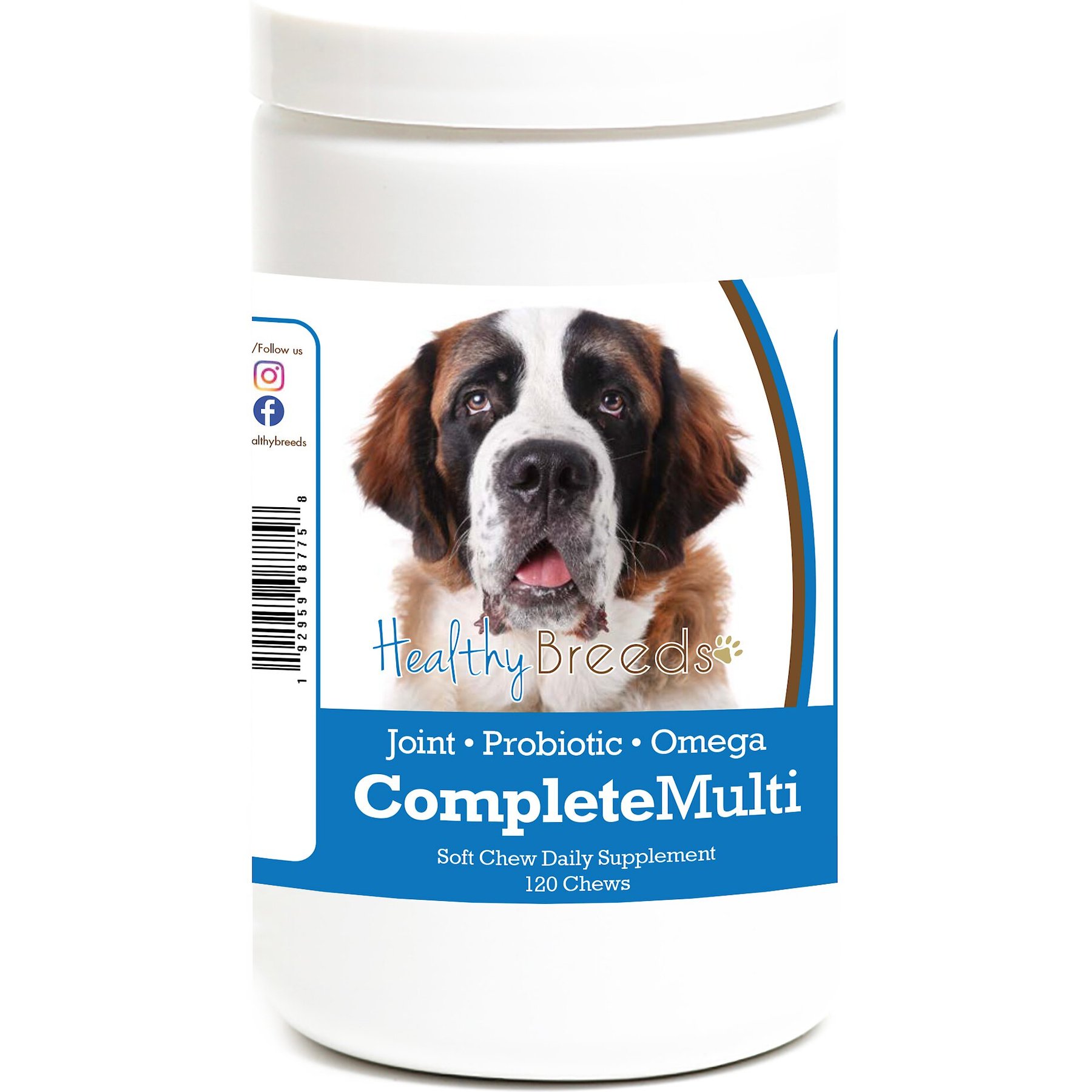 Healthy Breeds All In One Multivitamin Soft Chews Dog Supplement, 120 count