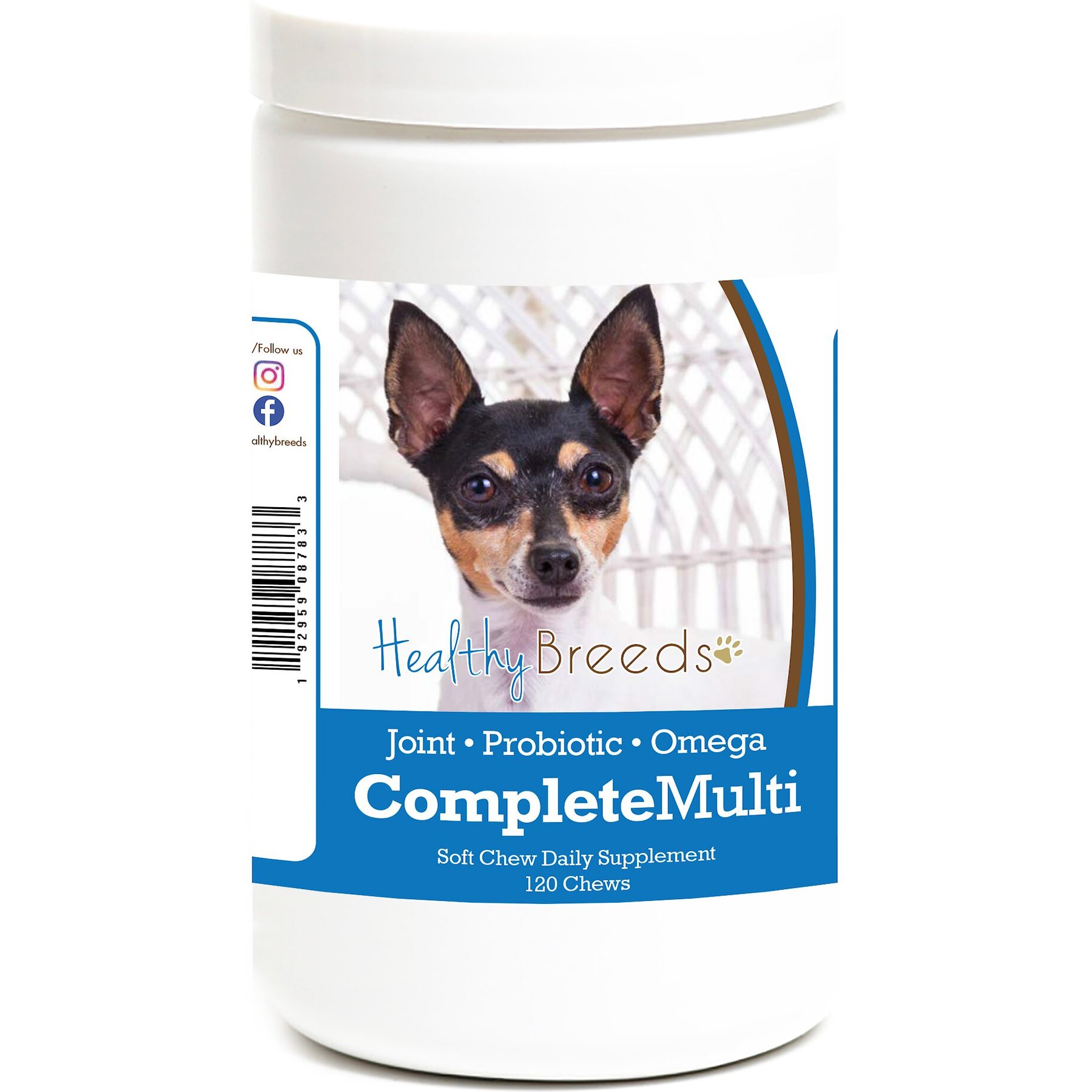 Healthy Breeds All In One Multivitamin Soft Chews Dog Supplement, 120 count