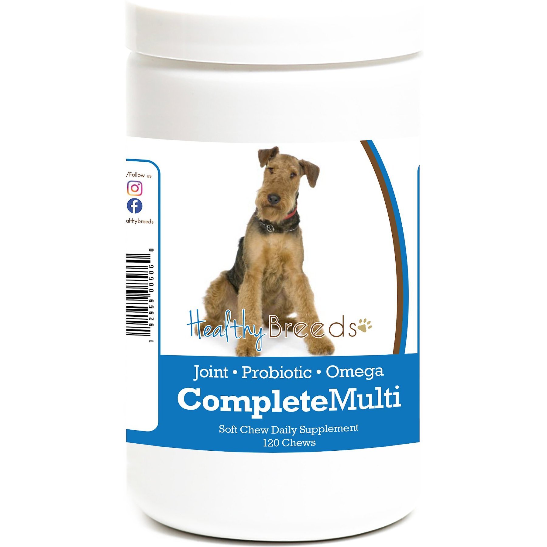 Healthy Breeds All In One Multivitamin Soft Chews Dog Supplement, 120 count