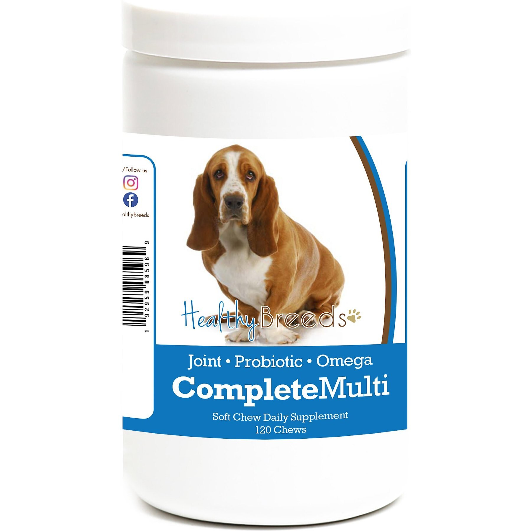 Healthy Breeds All In One Multivitamin Soft Chews Dog Supplement, 120 count