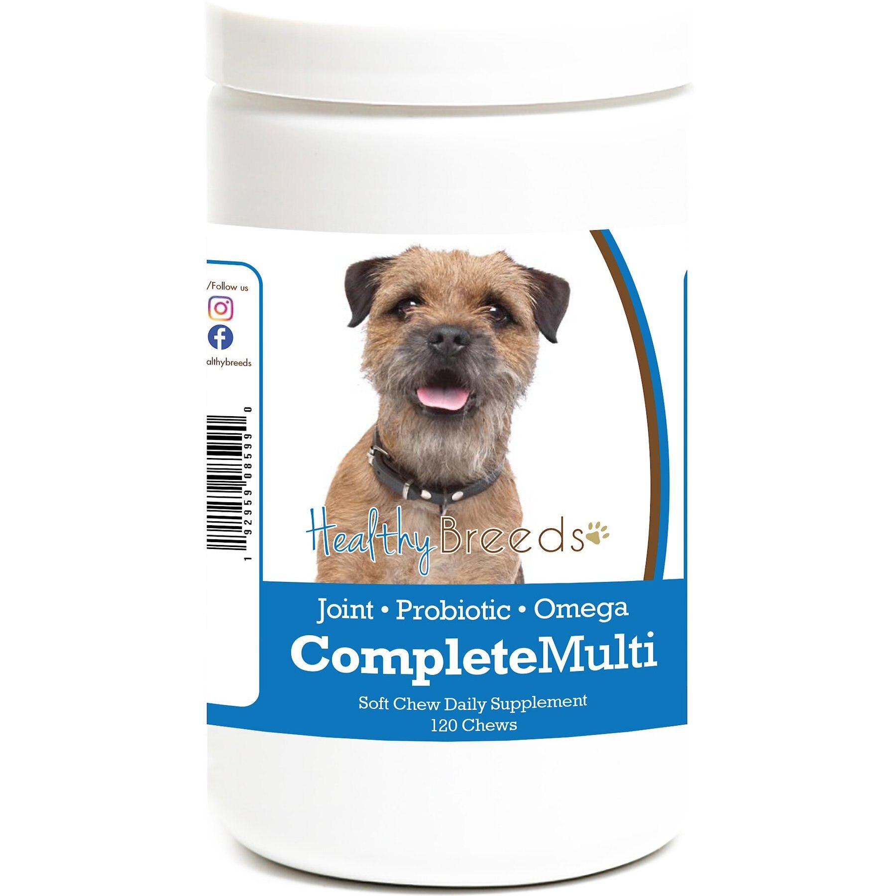 Healthy Breeds All In One Multivitamin Soft Chews Dog Supplement, 120 count