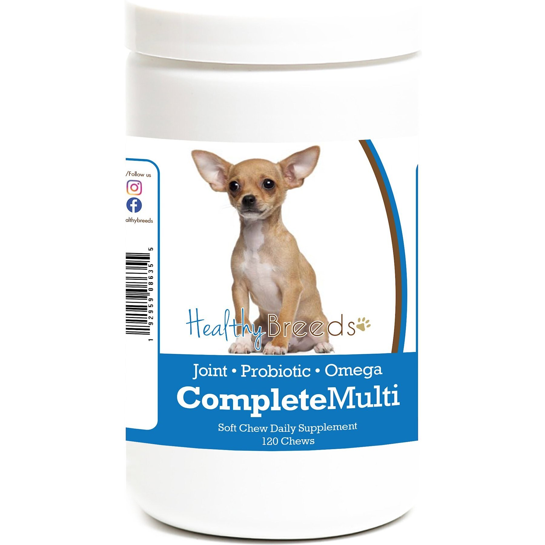 Healthy Breeds All In One Multivitamin Soft Chews Dog Supplement, 120 count