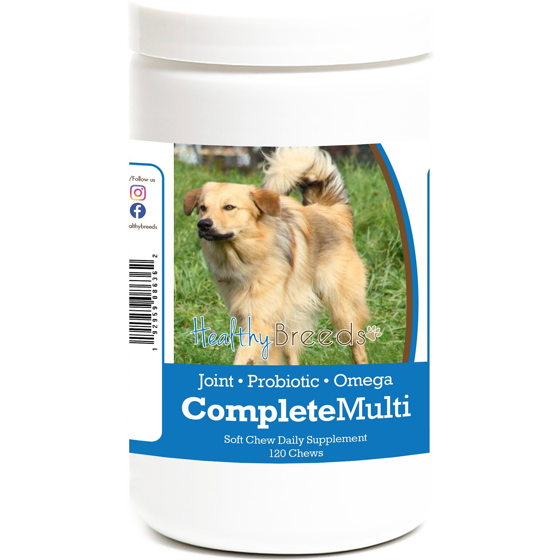 Healthy Breeds All In One Multivitamin Soft Chews Dog Supplement, 120 count