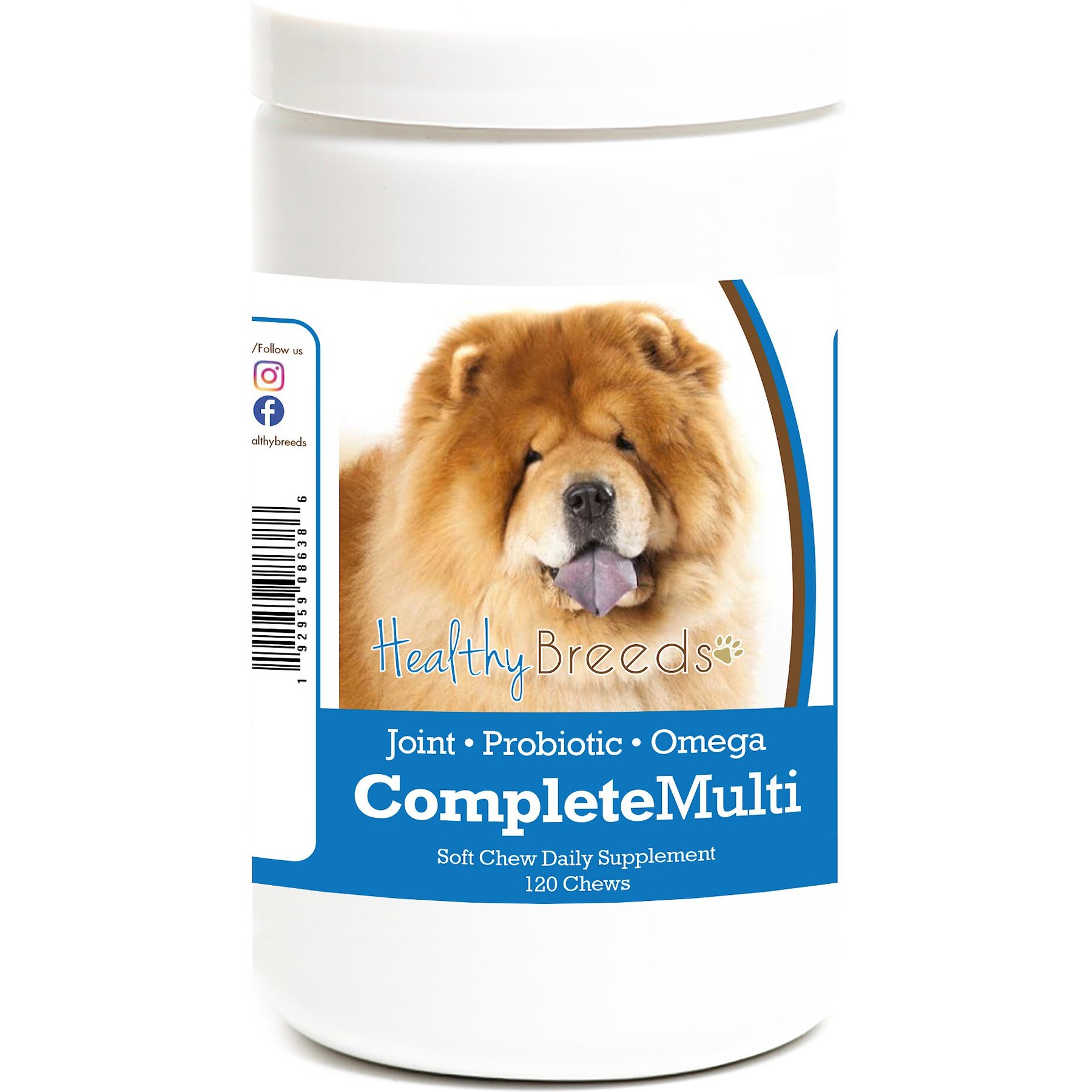 Healthy Breeds All In One Multivitamin Soft Chews Dog Supplement, 120 count