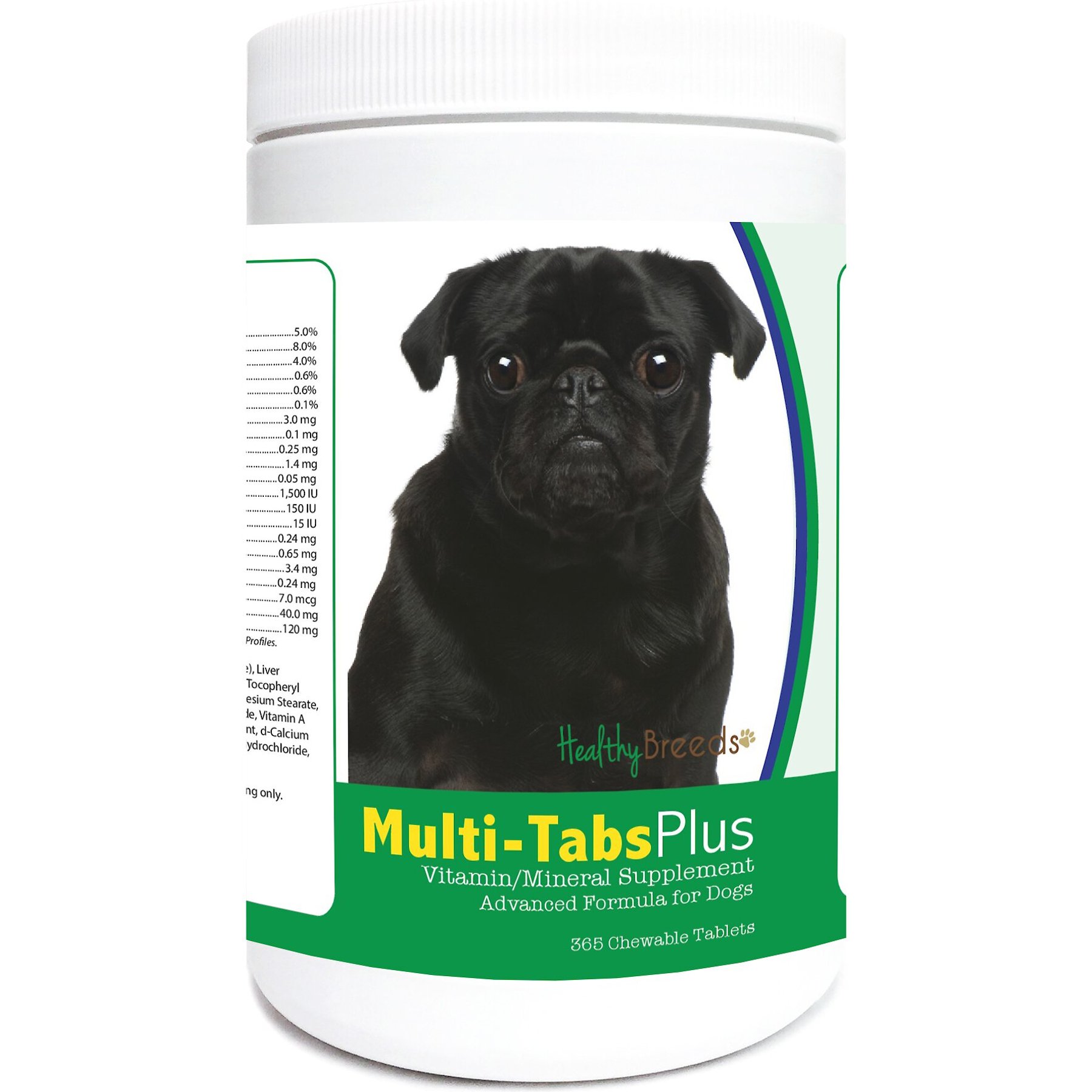 Healthy Breeds Multi-Tabs Plus Chewable Tablets Dog Supplement, 365 count