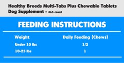 Healthy Breeds Multi-Tabs Plus Chewable Tablets Dog Supplement, 365 count slide 2 of 2