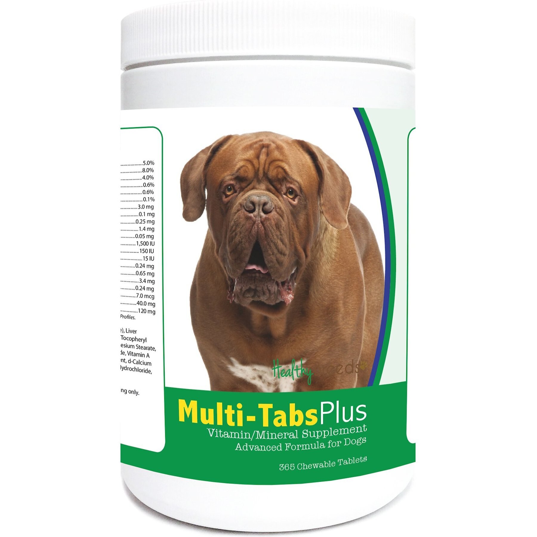 Healthy Breeds Multi-Tabs Plus Chewable Tablets Dog Supplement, 365 count