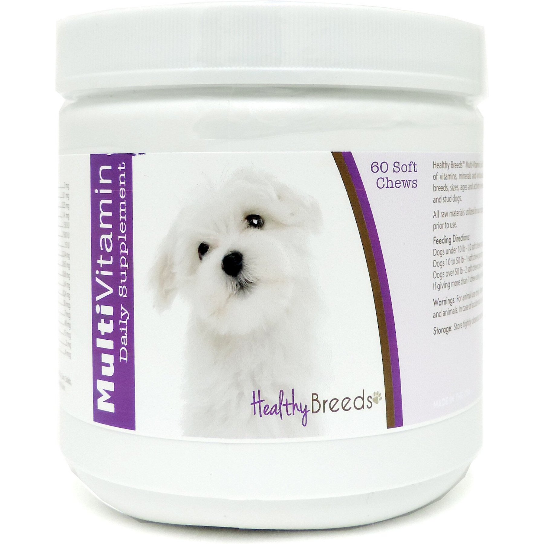 Healthy Breeds Multivitamin Soft Chews Dog Supplement, Maltese