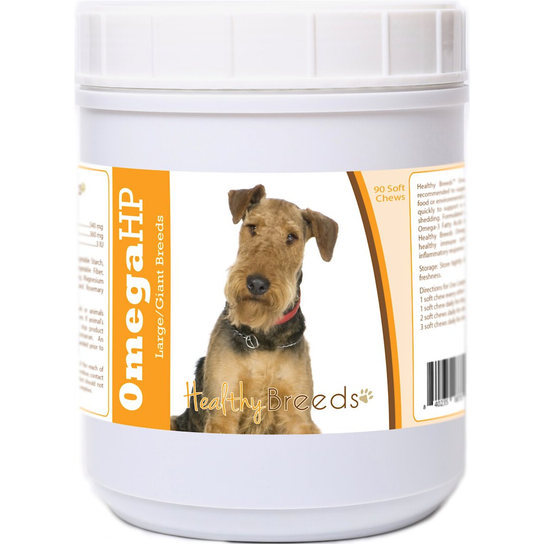Healthy Breeds Omega HP Fatty Acid Skin & Coat Support Soft Chews Dog Supplement, 90 count