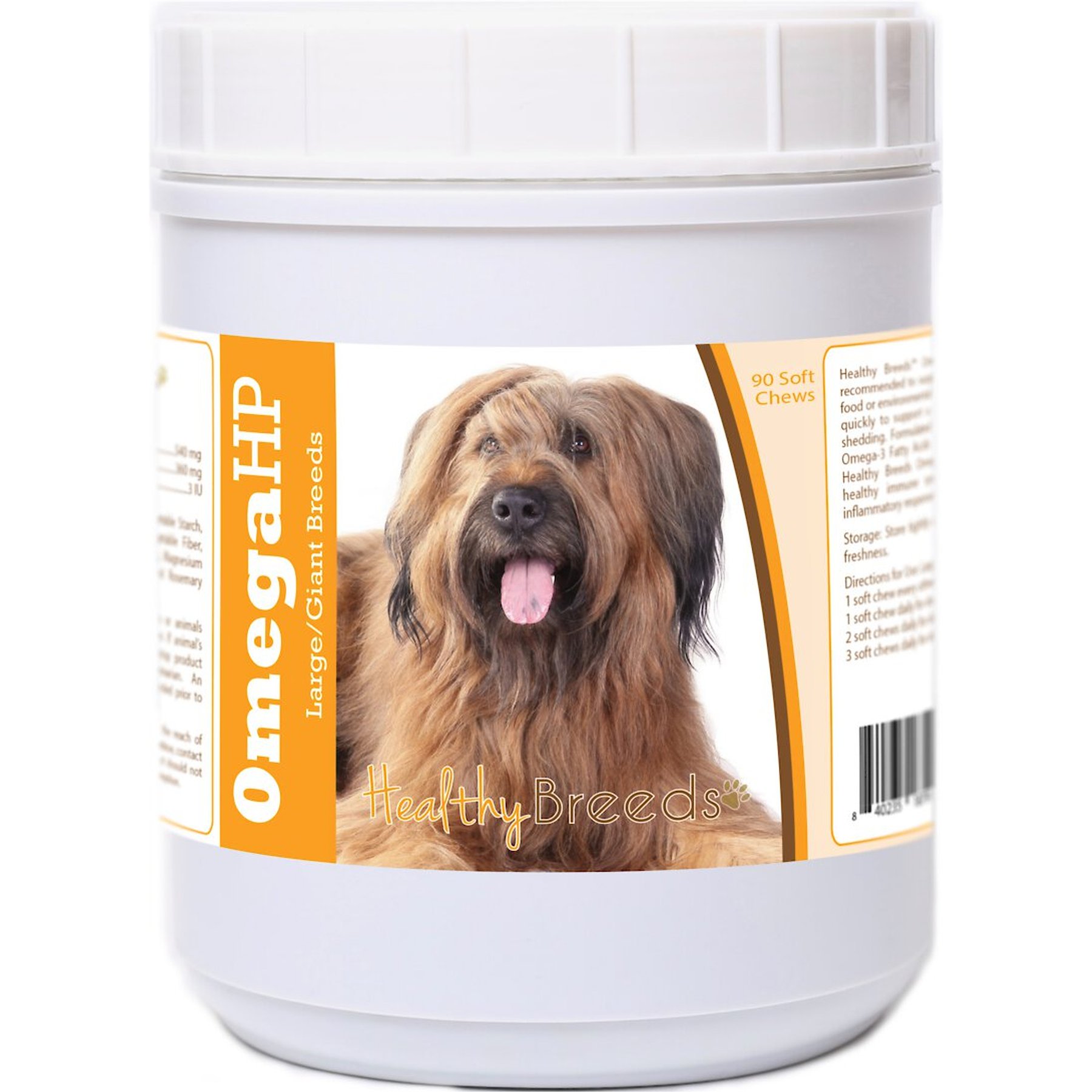Healthy Breeds Omega HP Fatty Acid Skin & Coat Support Soft Chews Dog Supplement, 90 count