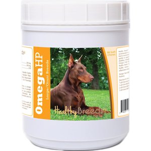 Healthy Breeds Omega HP Fatty Acid Skin & Coat Support Soft Chews Dog Supplement, 90 count