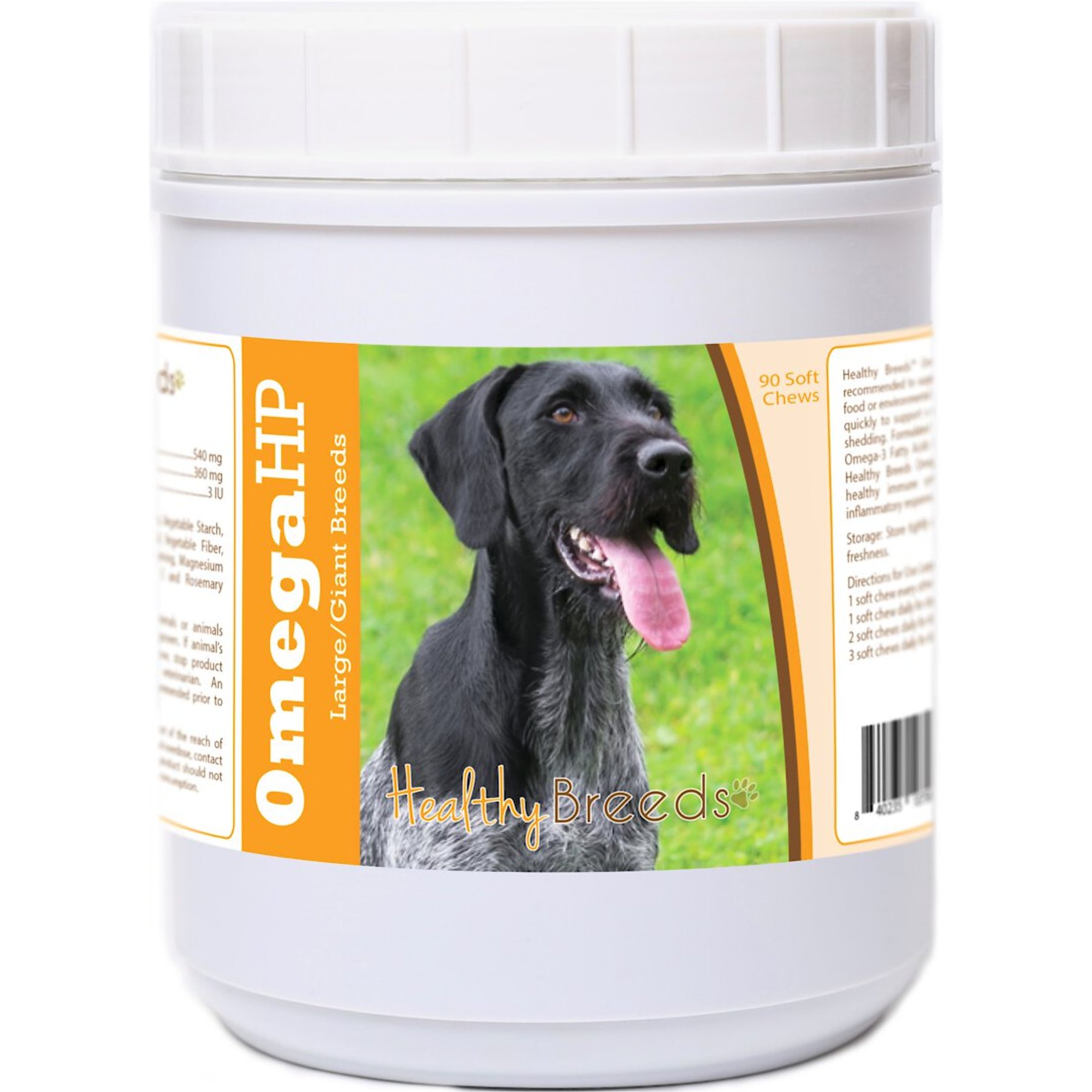 Healthy Breeds Omega HP Fatty Acid Skin & Coat Support Soft Chews Dog Supplement, 90 count
