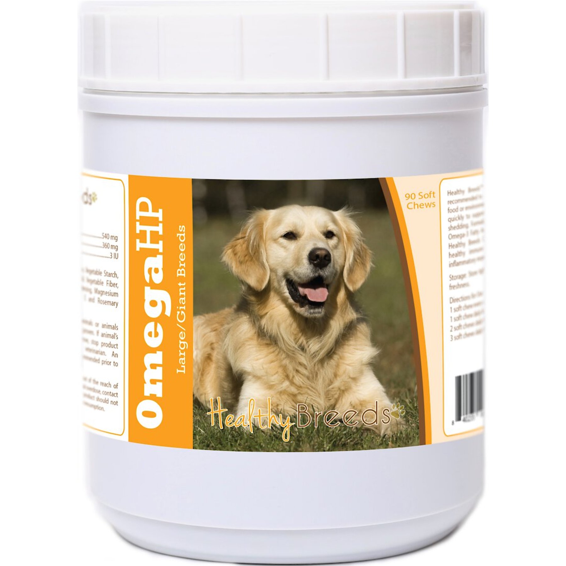 Healthy Breeds Omega HP Fatty Acid Skin & Coat Support Soft Chews Dog Supplement, 90 count