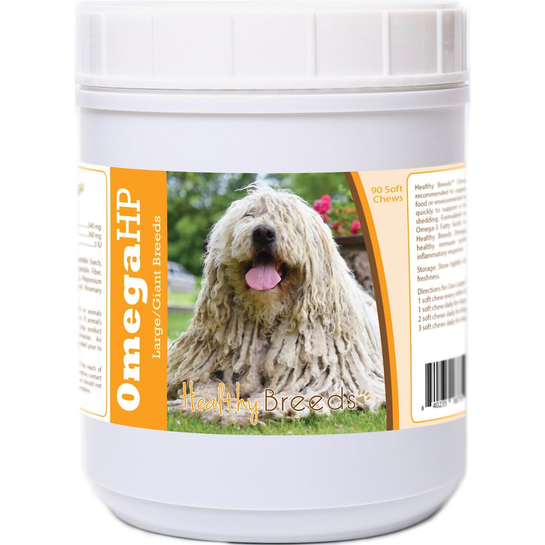 Healthy Breeds Omega HP Fatty Acid Skin & Coat Support Soft Chews Dog Supplement, 90 count
