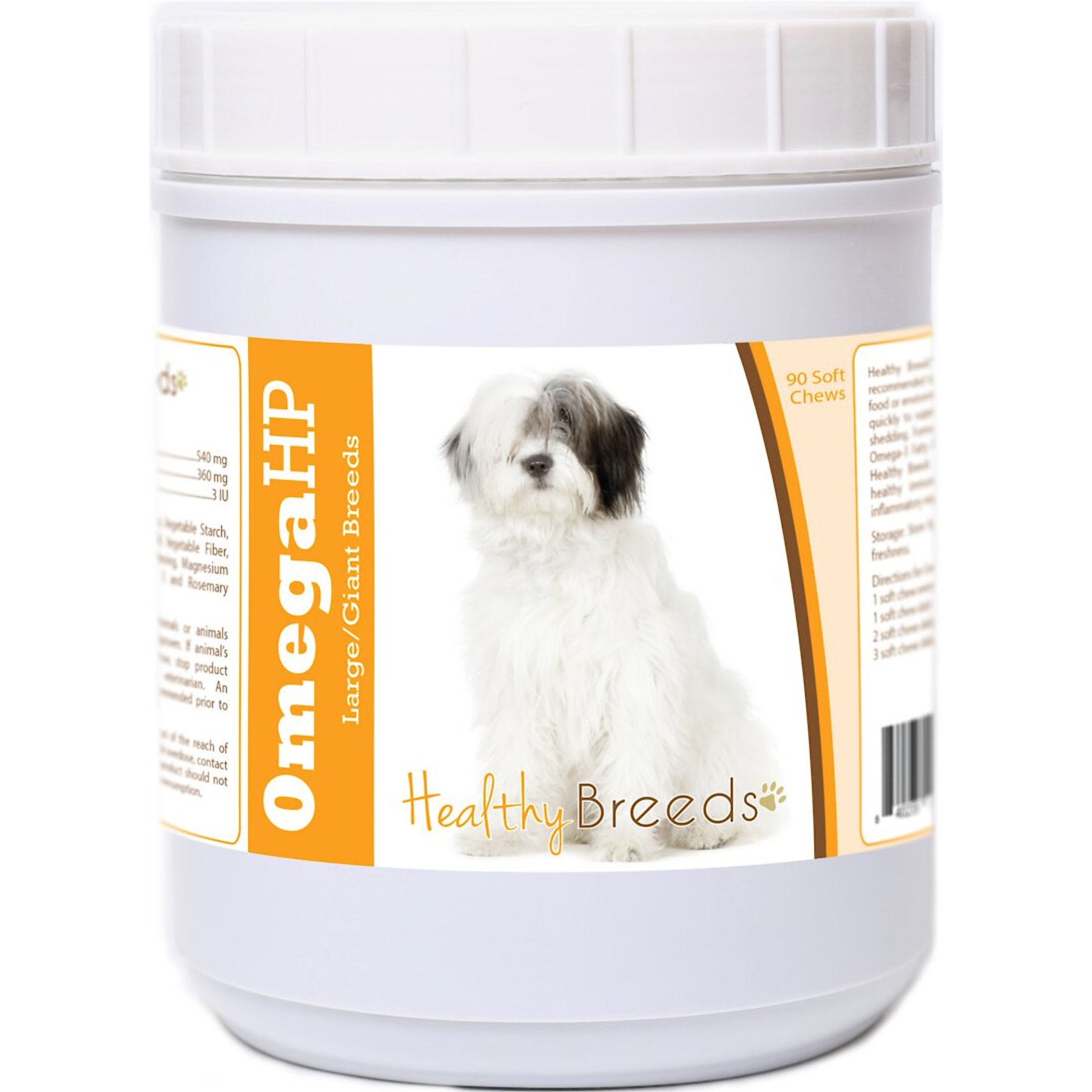 Healthy Breeds Omega HP Fatty Acid Skin & Coat Support Soft Chews Dog Supplement, 90 count