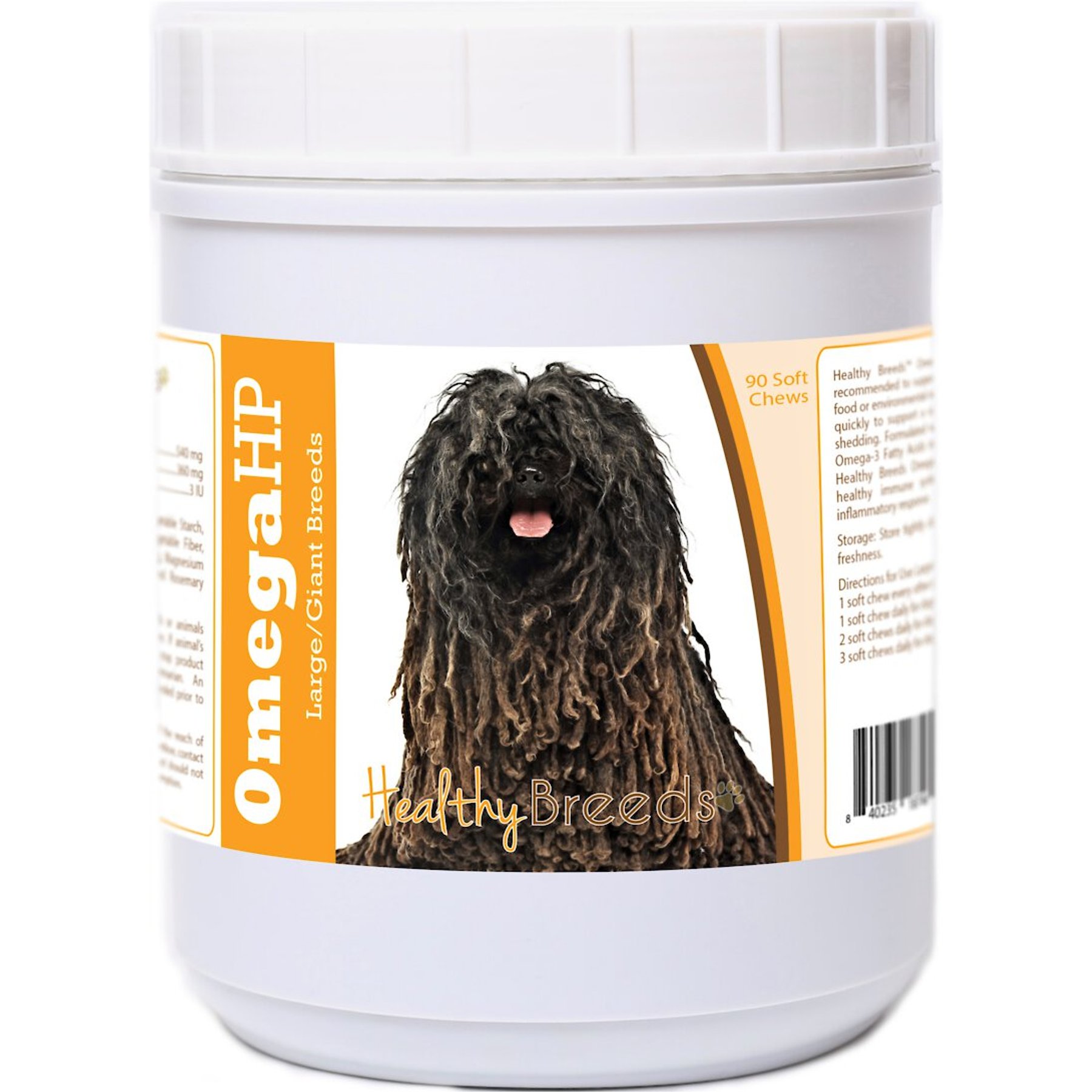 Healthy Breeds Omega HP Fatty Acid Skin & Coat Support Soft Chews Dog Supplement, 90 count
