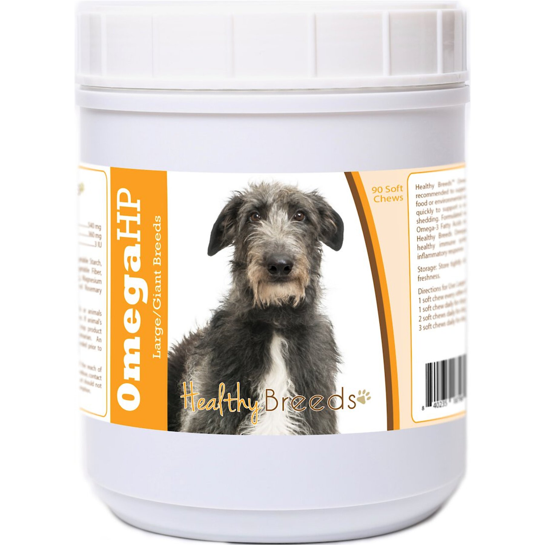 Healthy Breeds Omega HP Fatty Acid Skin & Coat Support Soft Chews Dog Supplement, 90 count