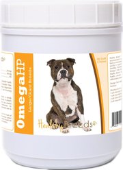 Healthy Breeds Omega HP Fatty Acid Skin & Coat Support Soft Chews Dog Supplement, 90 count