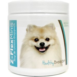 Healthy Breeds Pomeranian Z-Flex Minis Hip & Joint Support Soft Chews Dog Supplement, 60 count